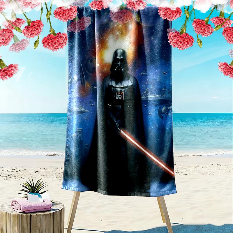 Mandalorian Print Beach Towel, Large Soft Quick Dry Towel for Beach Camping Swimming