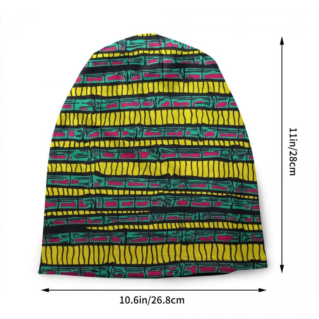 Custom African Ethnic Tribal Ankara Pattern Bonnet Hats Knit Hat For Unisex WoUnisex Autumn Winter Warm Skullies Beanies Caps