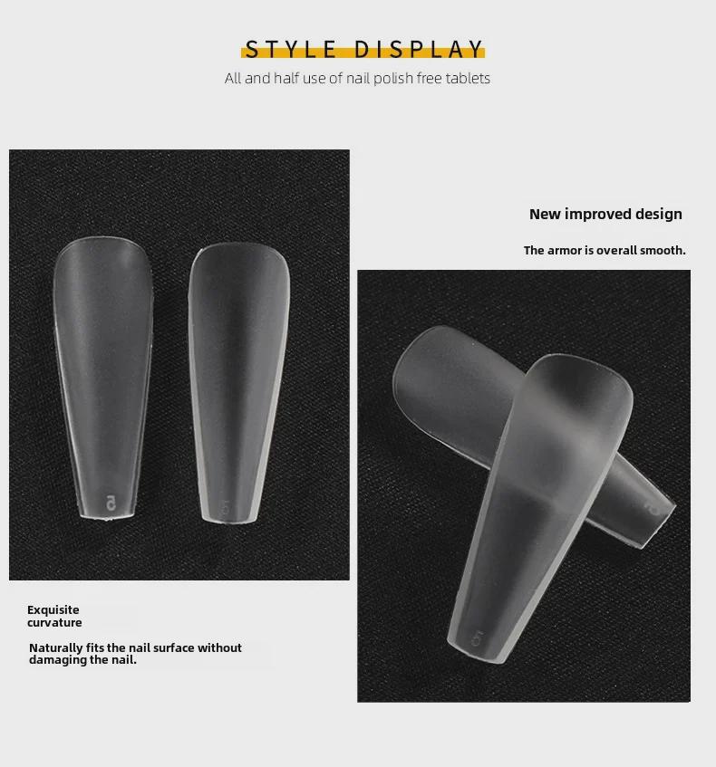 Trapezoidal Water Drop Frosted Transparent Nail Art Patch