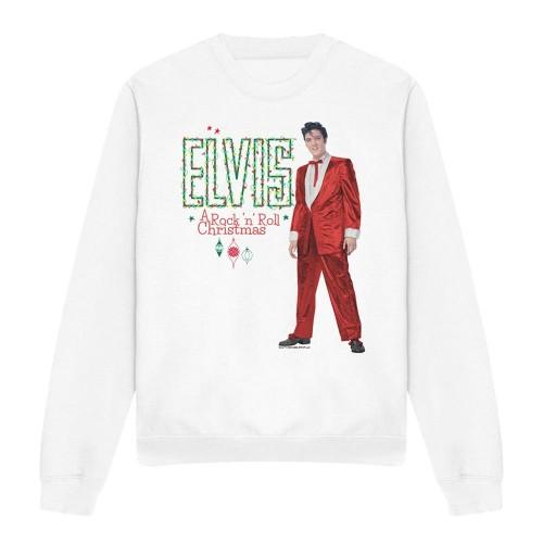 Elvis Presley Unisex Adult Holiday Lights Sweatshirt