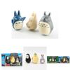 Niedliche Totoro Wackelkopffigur PVC- und Harzmaterial Cartoon Anime Desktop Dekoration Set mit 3 Figuren in einer Box Figuren)