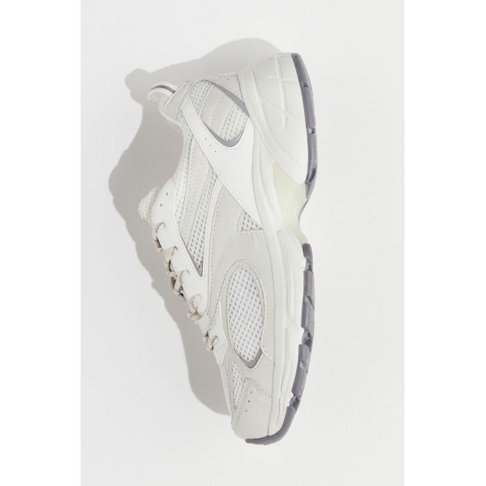 

H M chunky sneakers white cream