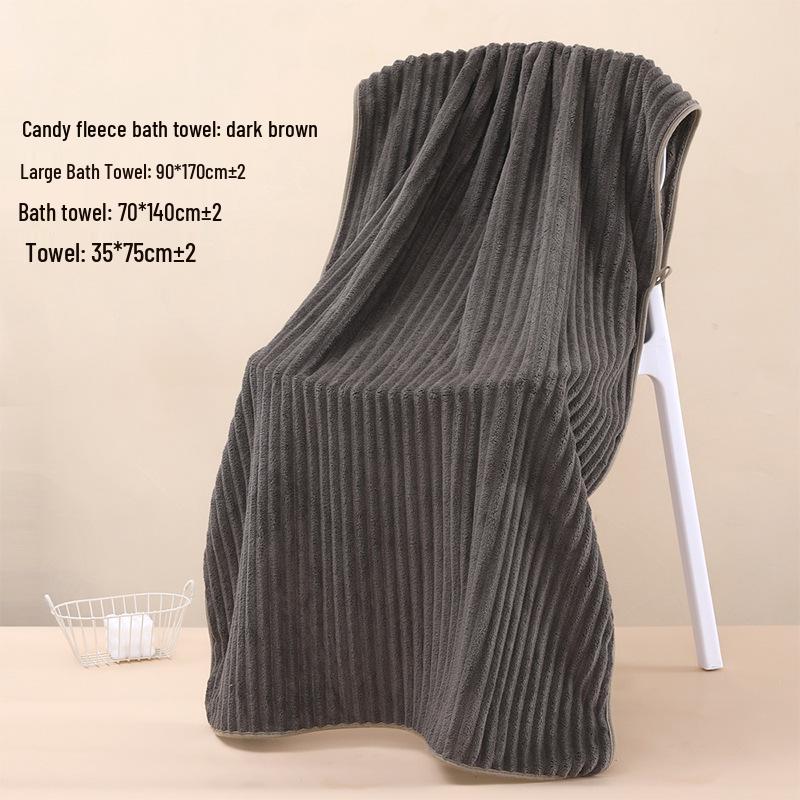 Coral Fleece Quick-Dry Large Bath Towel: Absorbent, Thickened Pineapple Grid Design for Beach, Swimming, or Beauty Salon.