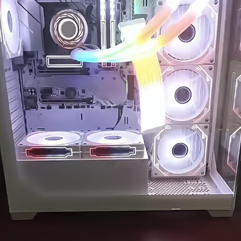 Advanced Cooling 120mm PWM PC Fan with ARGB Lighting, Infinitys Mirror for Desktops and Workstations