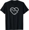 Dog Paw Heart Graphic Novelty Dog Lover T-Shirt
