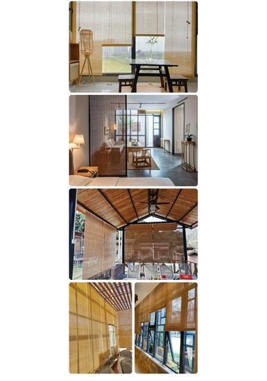 Bamboo Roller Blind Sunshade: Window or Door Curtain for Tea Rooms, Restaurants, Hotels - Ideal for Decoration and Partition.
