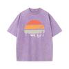 Camiseta Informal Deportiva de Manga Corta con Estampado para Hombre y Cuello Redondo