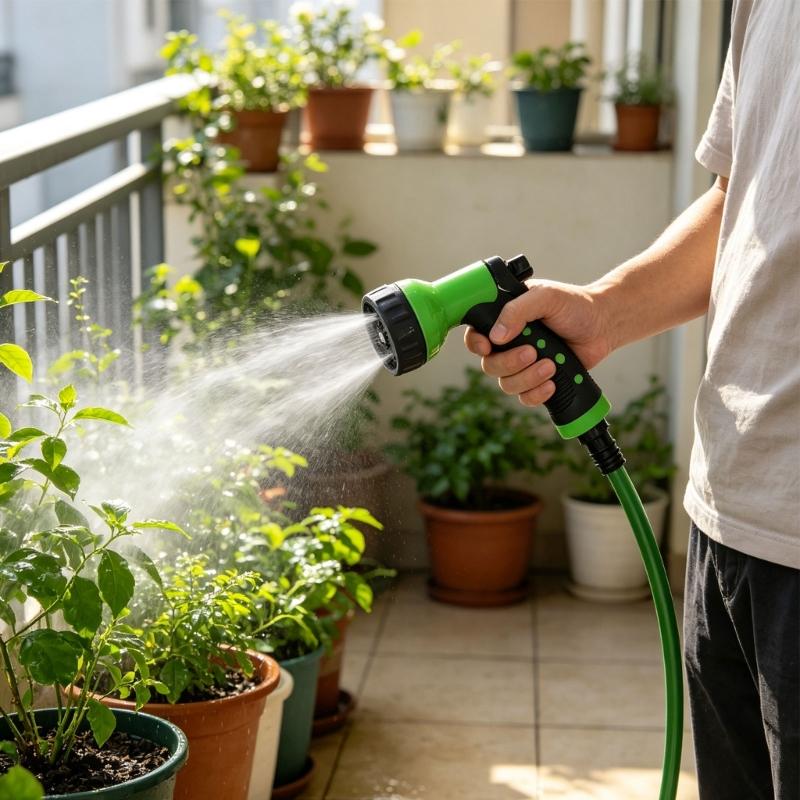 Garden Hose Nozzle Sprayer 7 Adjustable Watering Pattern Nozzle for Water Hose, Nonslip Garden Spray Nozzle Hose Attachment for Car Washing, Watering