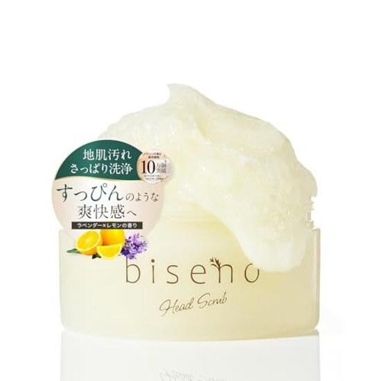 Organic Certified Biseno Head Scrub 200g Non-drying Shampoo Spa Scalp Care Cleansing Lavender Scent Made Japan