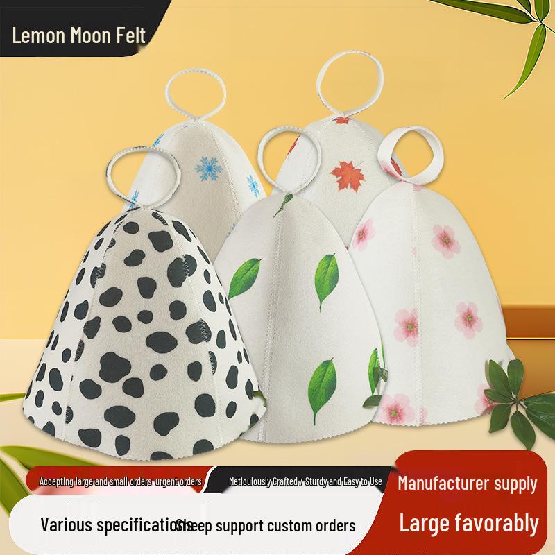 Thickened Non-Slip Absorbent Sauna and Hot Spring Bath Hat