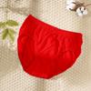4 Pcs Women's Underwear Red Briefs Breathable Cotton Panties L XL 2XL 3XL 4XL 5XL