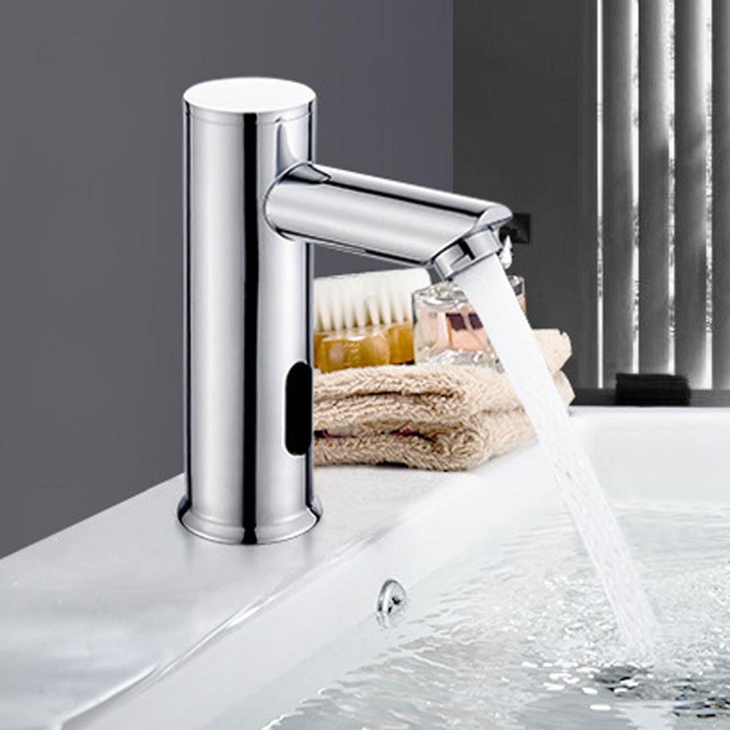 G1/2in Single Cold Touchless Automatic Sensor Faucet for Bathroom Non Contacting Hands Cleaning
