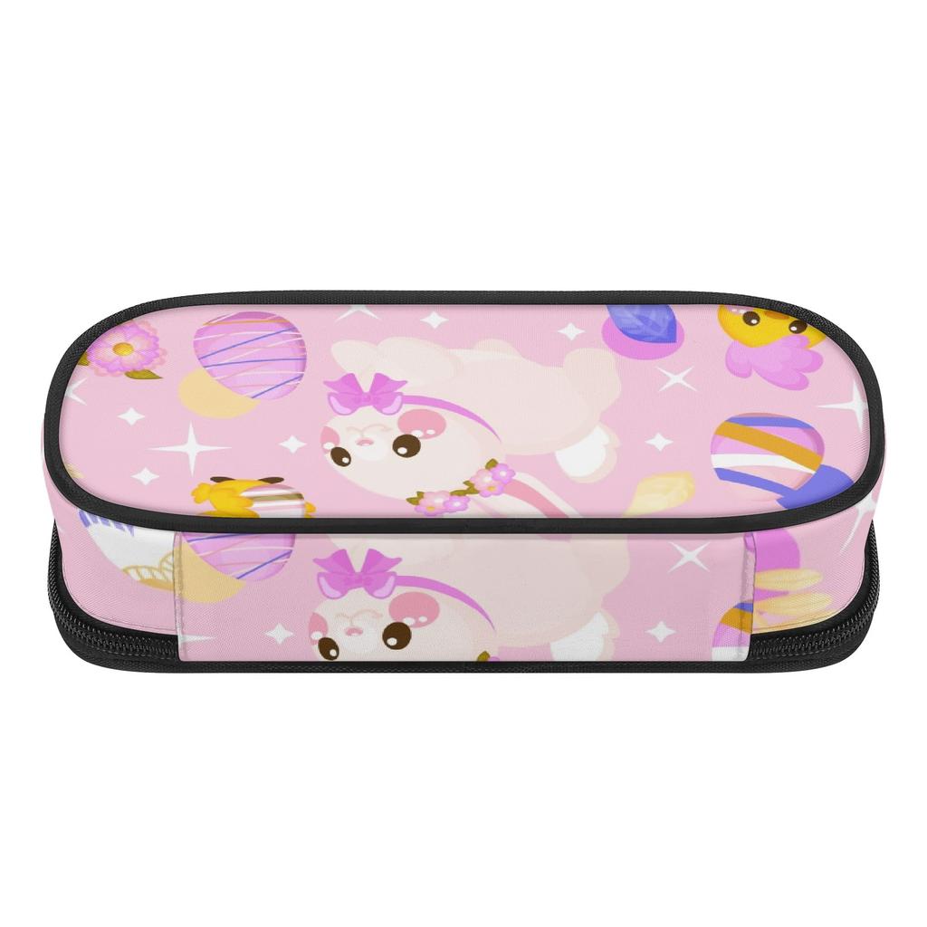 Pen Case Neat Design Strong Polyester Fabric Easy Open Zipper with Main Pocket Mesh Layer and Removable Pen Divider for Students