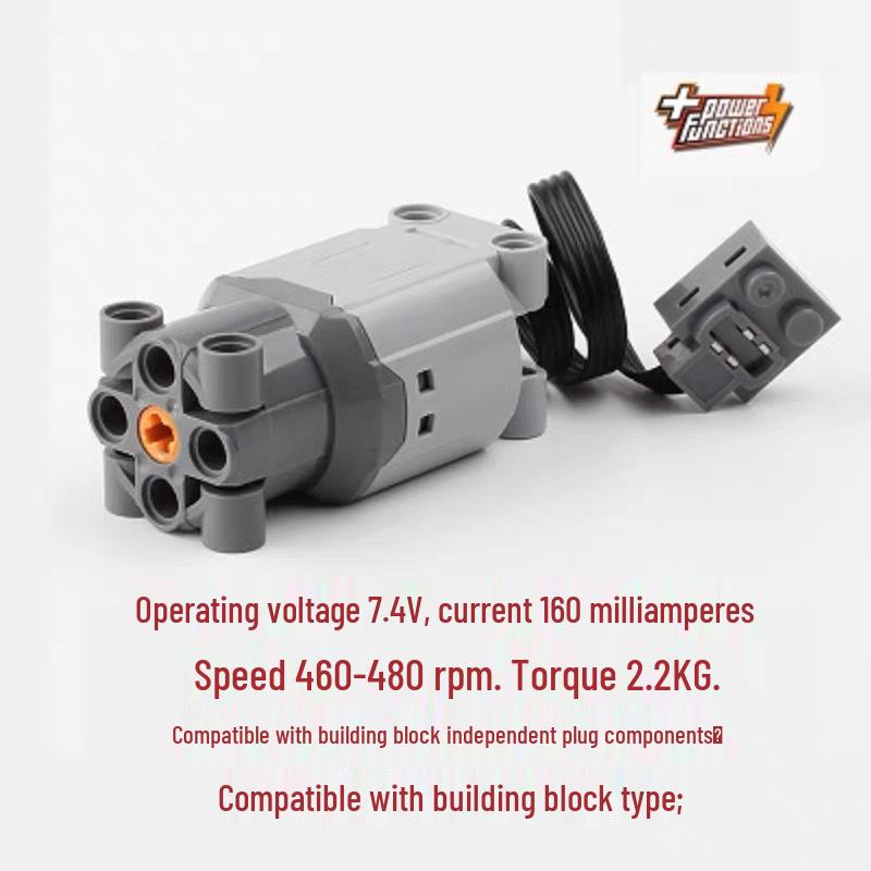 Electric Motor Battery Box & Receiver for Toy Car Building Blocks