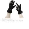 1 Pair Women Cycling Gloves Waterproof Wind-proof Touchscreen Fleece-Lined Gloves Winter Outdoor Cold Weather Warm Thick Full Finger Thermal Gloves
