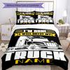 Truck Customize Your Name Bedding Set Breathable Duvet Cover With Pillowcases Decorative Bed Linen For Bedroom Home Decoration Birthday Gift