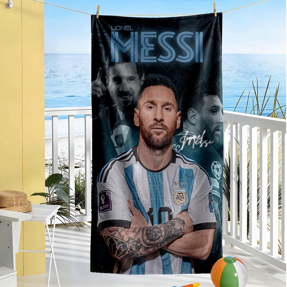 Messi Beach Towel Super Soft & Absorbent Comfortable Lightweight Suitable for Swimming, Gym, Camping, Yoga Vacation