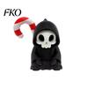 Three-dimensional Texture Statue Mini Grim Reaper Statue, 3D Printed Halloween Skull Detailed Model Figurine for Tabletop, Desk, Shelf Home
