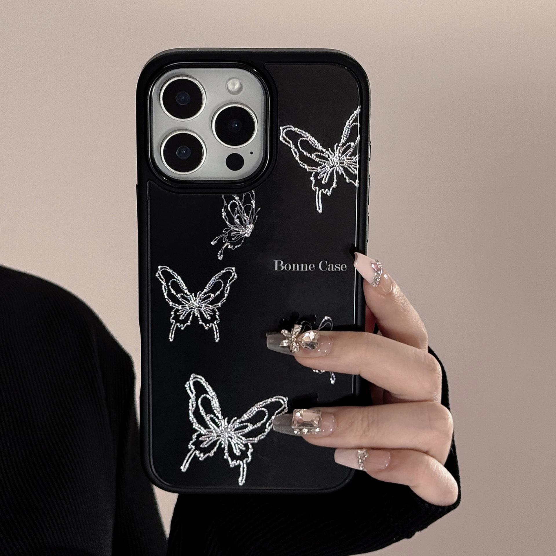 

Gilt Ins Butterfly for IPhone17 for Apple 15promax Phone Case 13/14 Glass 12 for 16plus Hard 17promax