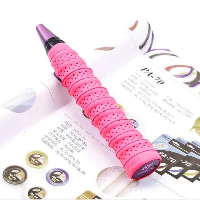10 buc respirabil 0,75 mm benzi de sudoare pentru racheta de tenis, bandă de prindere anti-alunecare perforată absorbantă, bandă de mâner pentru badminton, suprapuneri