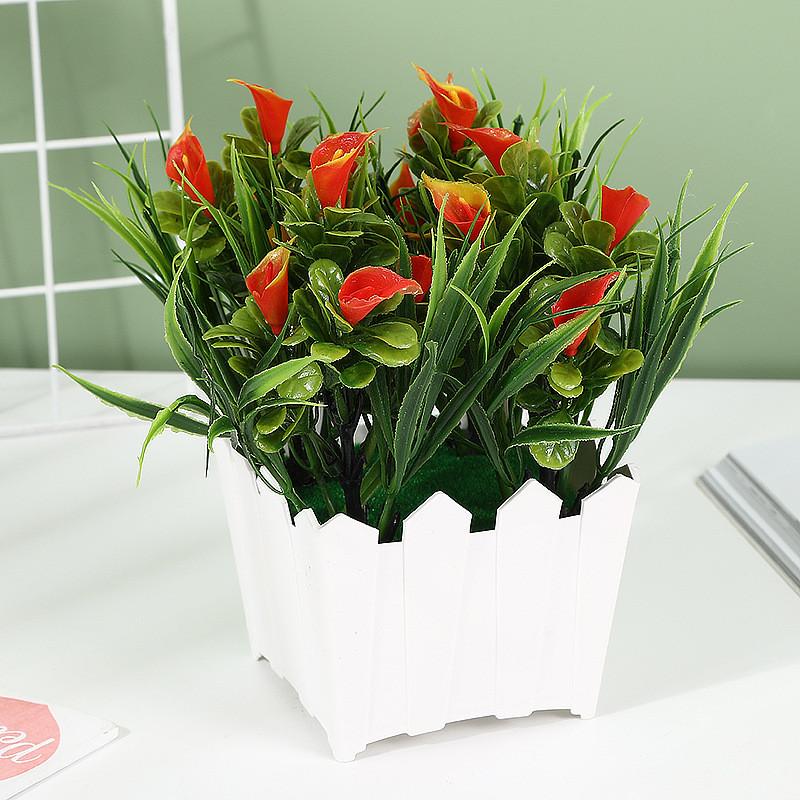 Simulated Chrysanthemum Hydrangea Calla Artificial Flowers Potted Green Plants