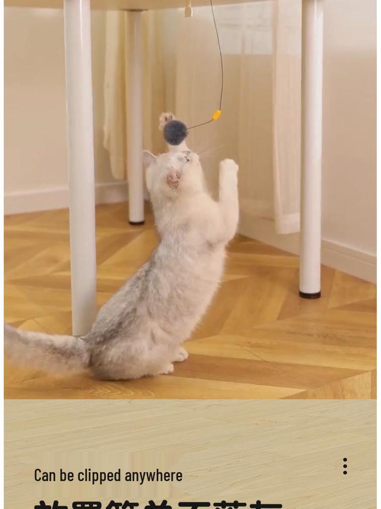 Smart Telescopic Electric Cat Teasing Toy with Integrated Lifting Ball