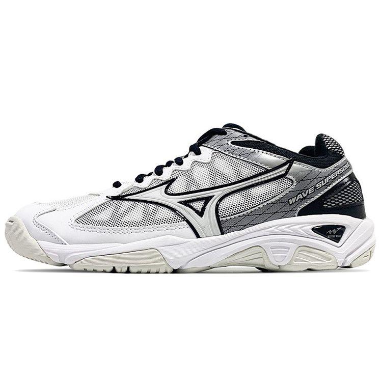 Mizuno Wave Supersonic CN White/Gray/Silver V1GA216109 Unisex Indoor Training Shoes 43