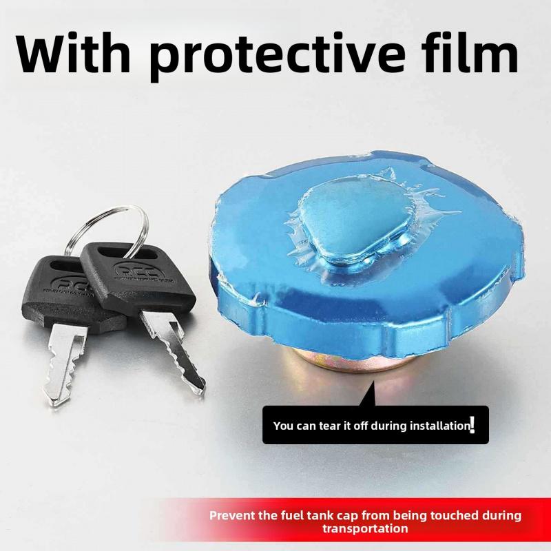 Petrol Fuel Tank Cap with Lock & Keys for Honda CG125 CG King Motorcycle Anti-theft Gas Cap Replacement Accessories.