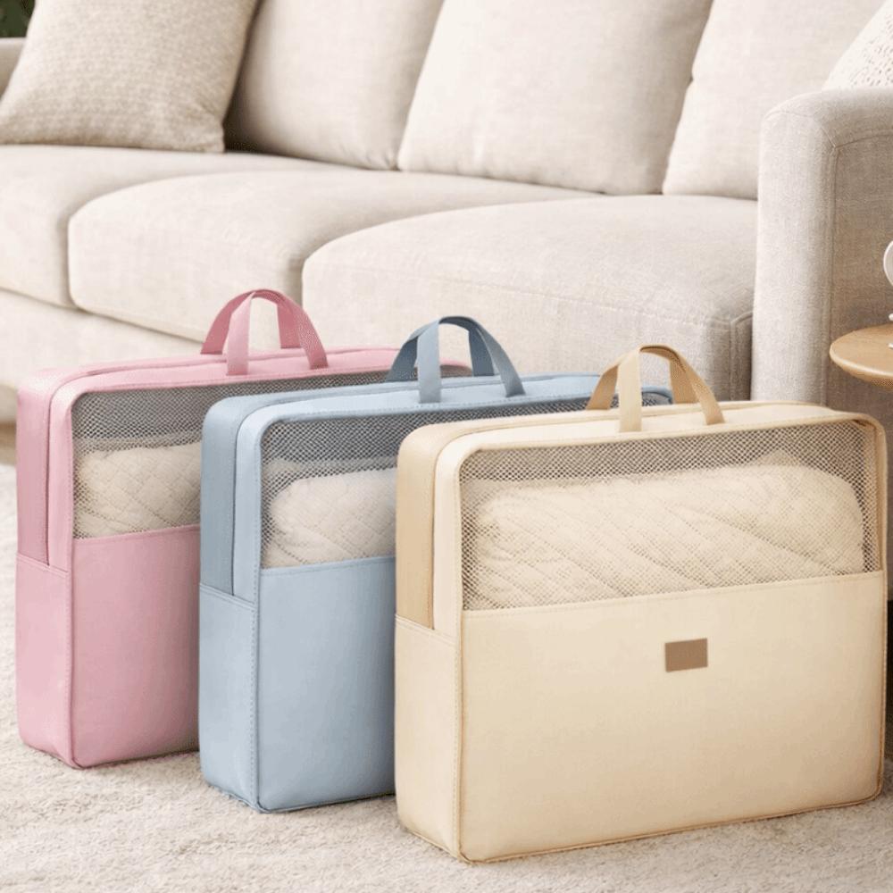 Large Capacity Clothes Quilt Storage Bag Visible Clothes Packing Pouch  Storing Bedding