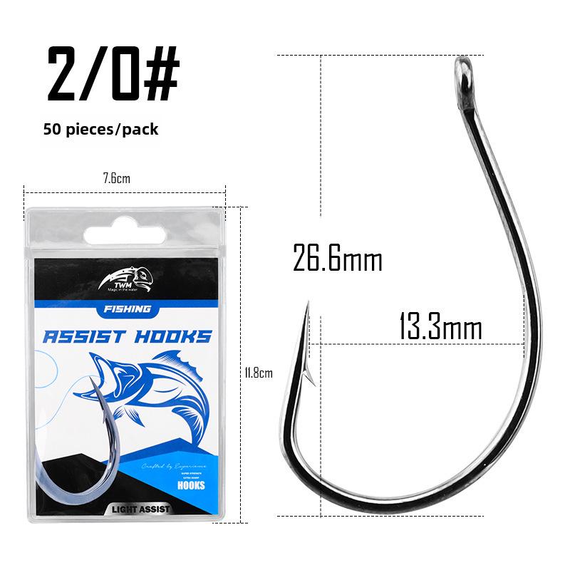 TWM 8003 Dreifach umgekehrter Weichköder-Angelhaken für Schmerlen und Kunstköder.