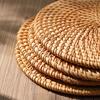 Rattan Woven Heat-Resistant Coaster and Trivet Set