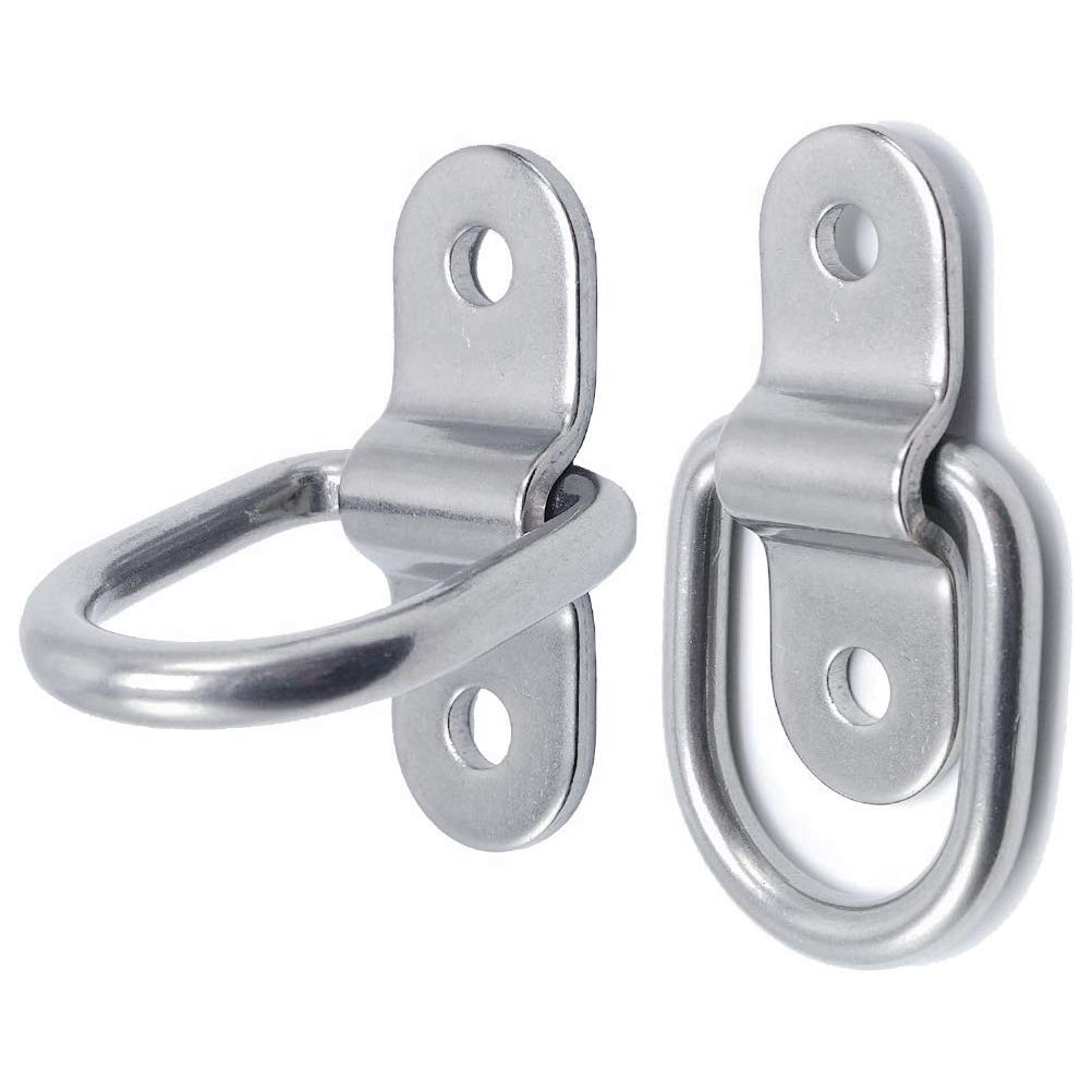 MITUKE D-Ring Trailer Anchor Tie Down Ring Load Anchor Forged Lashing Ring Corrosion Resistant Durable Easy Installation [Pack of 10]