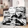 ONE PIECE Monkey D. Luffy Print Blanket Warm Comfortable Flannel Blanket Suitable for Bedrooms,Sofas, Beds,Chairs 97