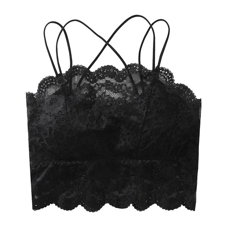 Summer Korean Lace Strapless Bandeau Camisole for Female Students