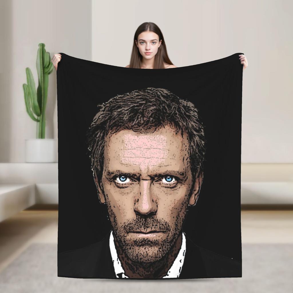 Dr Gregory House Flannel Blankets Winter Super Warm Throw Blanket for Kids Home Decor Pattern Bedspread Sofa Bed Cover