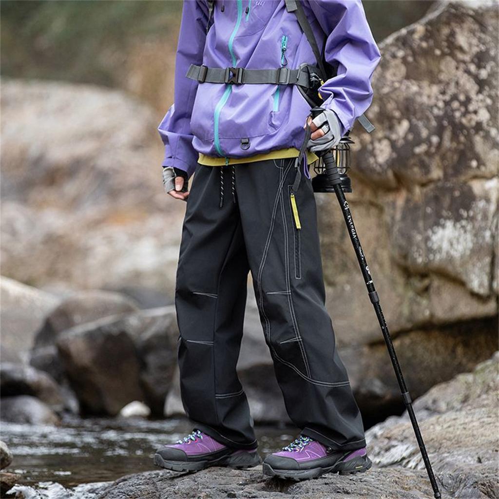 Outdoor Soft Shell Charging Pants Men's and Women's Three-proof Quick-drying Paratrooper Pants Loose Hiking Overalls