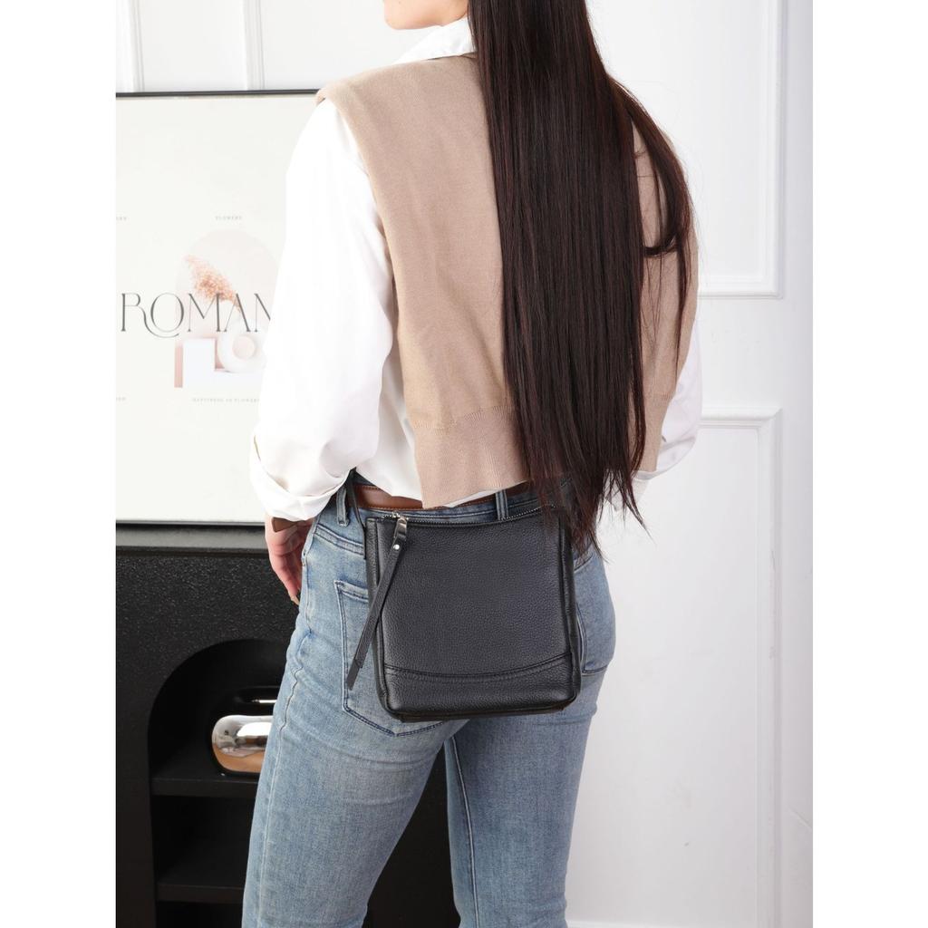 Cowhide Shoulder Messenger Women's Bag Women's Simple Practical School Commuter Bag Multi-compartment Soft