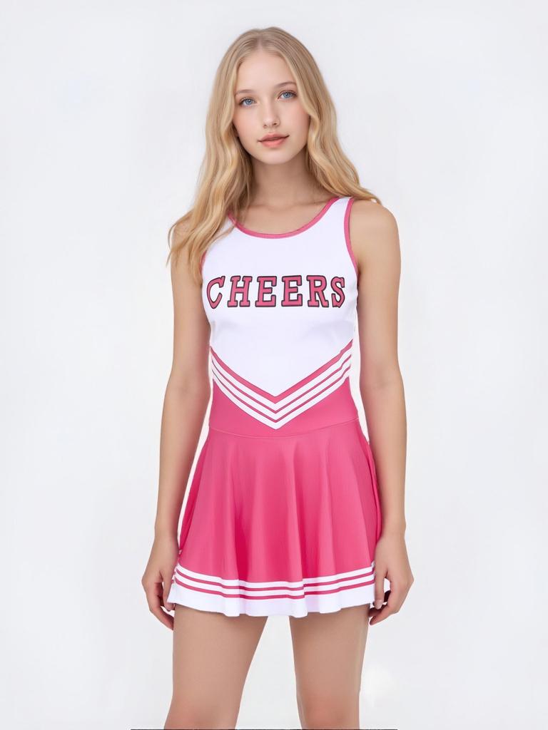 2026 Cheerleader Dress Bodysuit Breathable Stretchy Perfect for Football Game Dance Performance Costume
