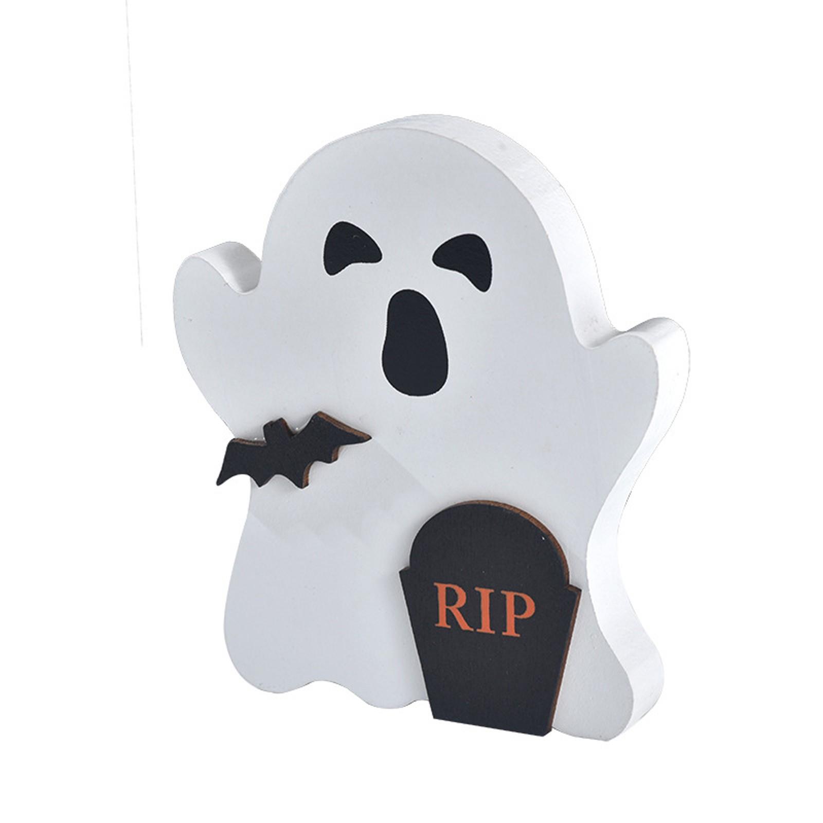 

Украшения на Хэллоуин, Деревянное украшение, Деревянная тематическая центральная часть стола, Полка для домашнего декора One Size