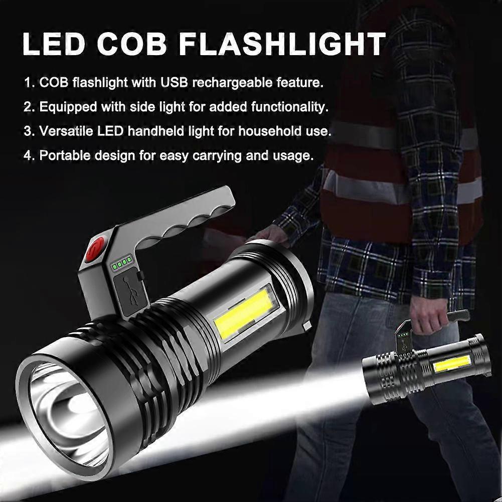 LED COB with Side Light Versatile LED Handheld Light for Household Use