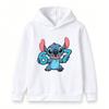 Kids Boys Girls Cute 67 Number Blue Alien Cartoon Print Pullover Hoodie Soft Casual Long Sleeve Hooded Sweatshirt For Daily Wear And School Activities