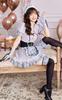 Malymoon Maid Dress Set Gothic Waitress and 9962 6-Piece (Light Gray) - Costume, Black, Gray, Purple,