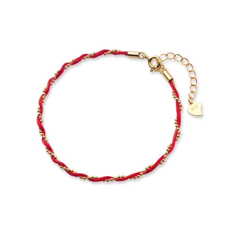 La Monada Red Thread For Hand 925 Sterling Silver Jewelry Bracelets For Women Red Rope Thread Silver Bracelet 925 Women Gold