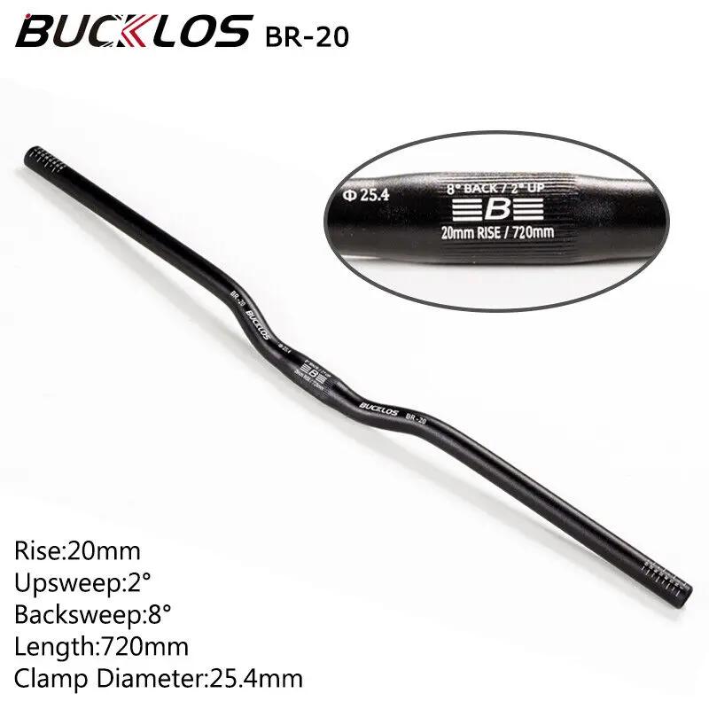 BUCKLOS Manubrio MTB 580/620/720/780MM Manubrio a Rondine per Bicicletta 25.4MM 31.8MM Manubrio per Mountain Bike in Alluminio Riser Bar