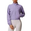 Damen Quick-Dry Stehkragen Yoga Jacke - Leicht, Winddicht, Langarm für Laufen & Outdoor Fitness.