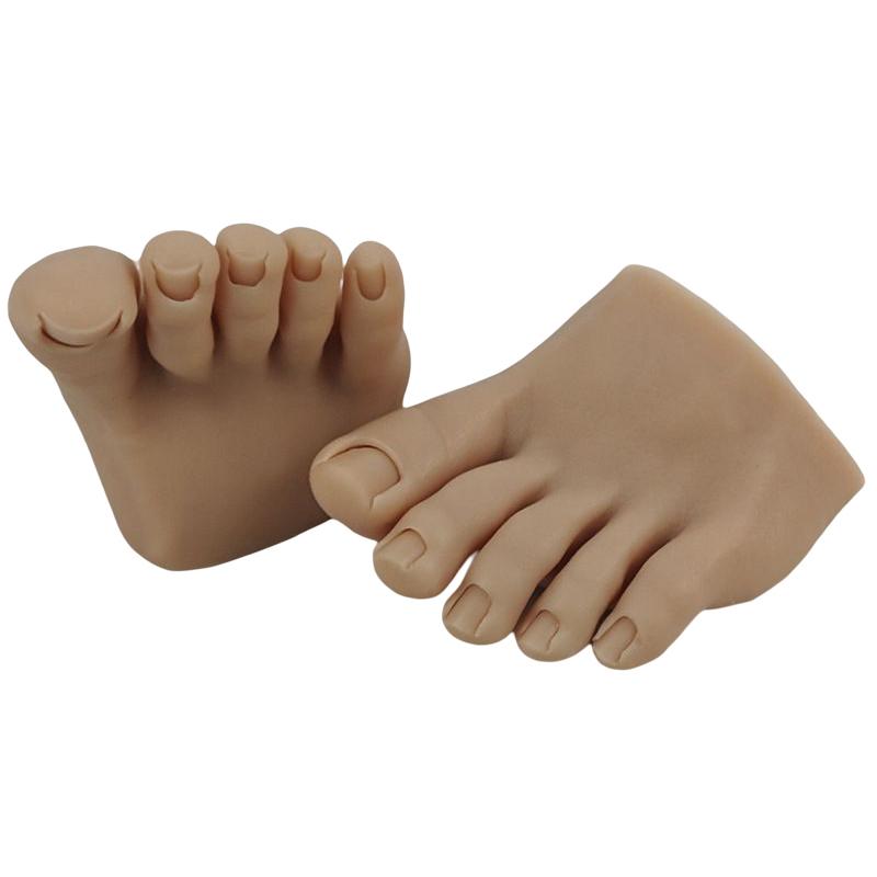 Nail Practice Foot Mannequin With Fake Toes For Training Nail Display Silicone