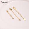 14K Gold Plated Brass Heart Lobster Clasps DIY Bracelet Necklace Extension Chain Tail Extender Chain For Jewelry Making Supplies