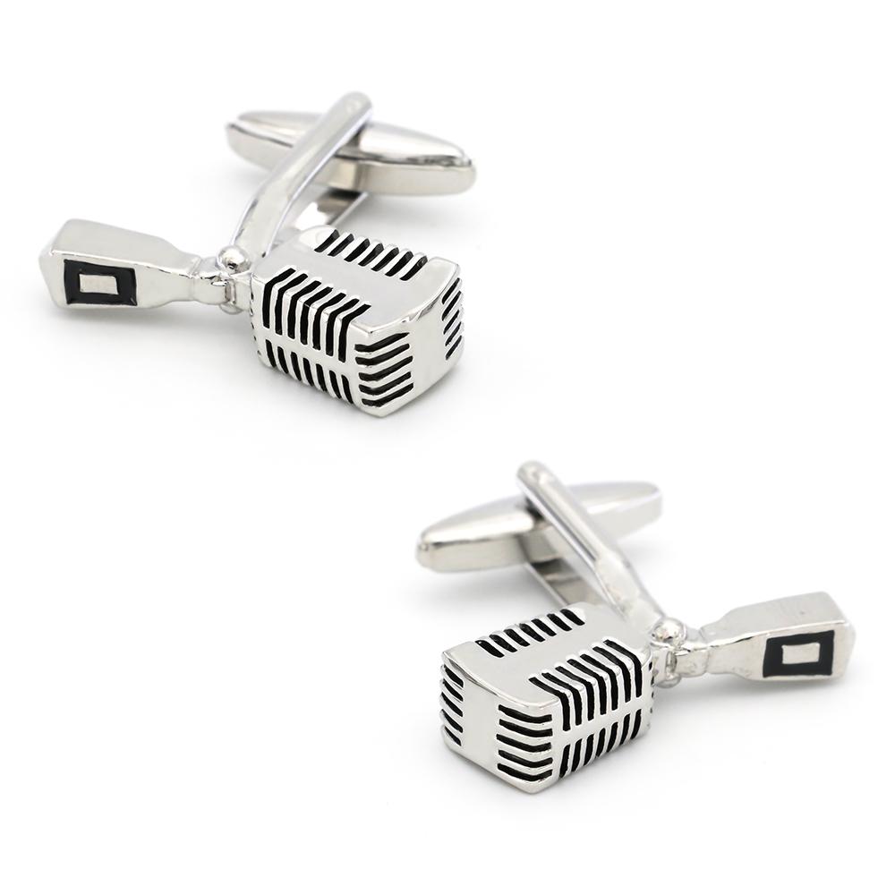 Music Series Men' Fashion Cuff Links Musical Instrument Guitar Microphone Piano Violin Drum DJ Design Quality Brass Cufflinks