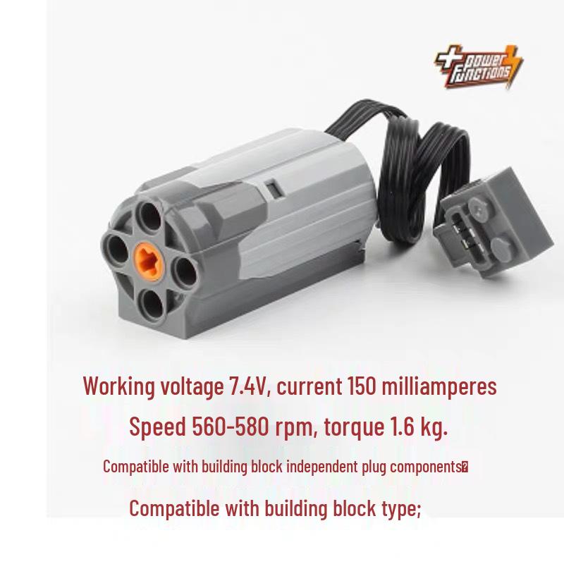 Electric Motor Battery Box & Receiver for Toy Car Building Blocks