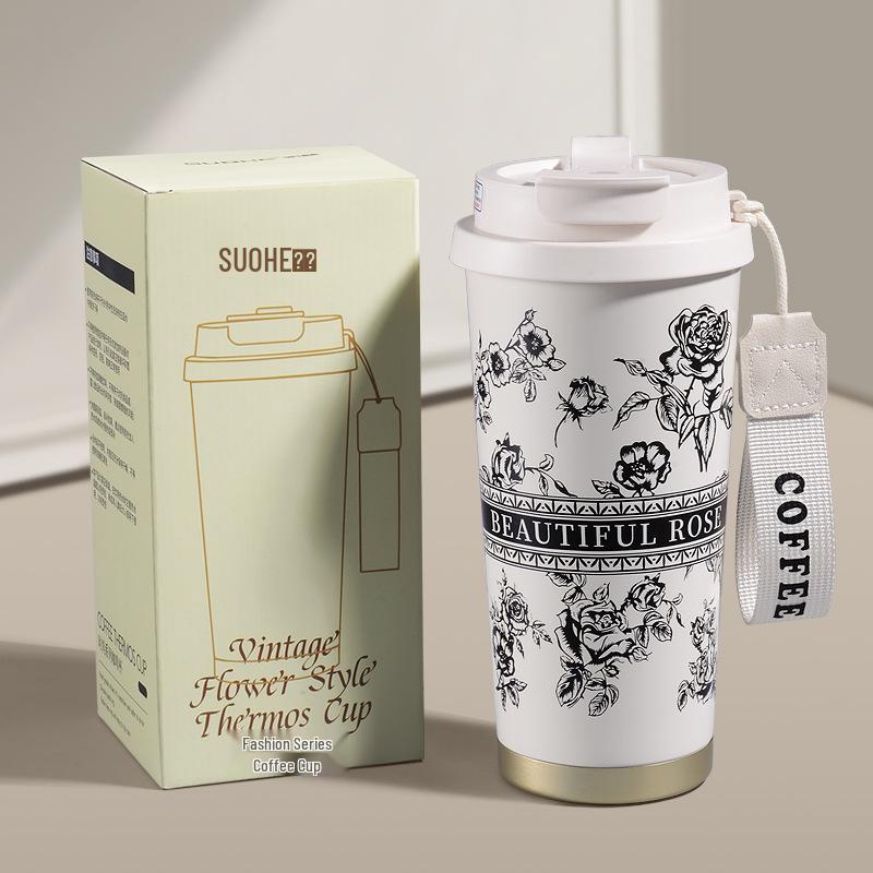 Lily of the Valley High-End Insulated Coffee Travel Mug